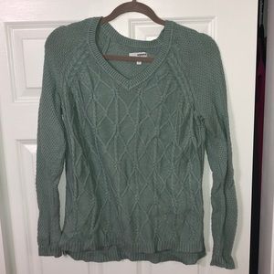 teal sweater